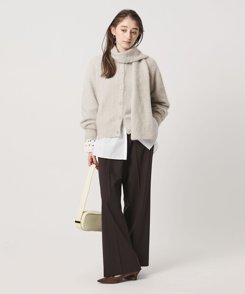 UNITED ARROWS(ユナイテッドアローズ)の「フォックスカシミヤ ストール カーディガン(カーディガン/ボレロ・レディース・ライトグレー/ライトピンク/オフホワイト・FREE)」の10枚目の写真