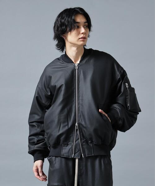 DANKE SCHON（ダンケシェーン）の「DankeSchon/ダンケシェーン/PU COATING ZIP MA-1（MA-1・メンズ・ブラック・M/L）」の2枚目の写真