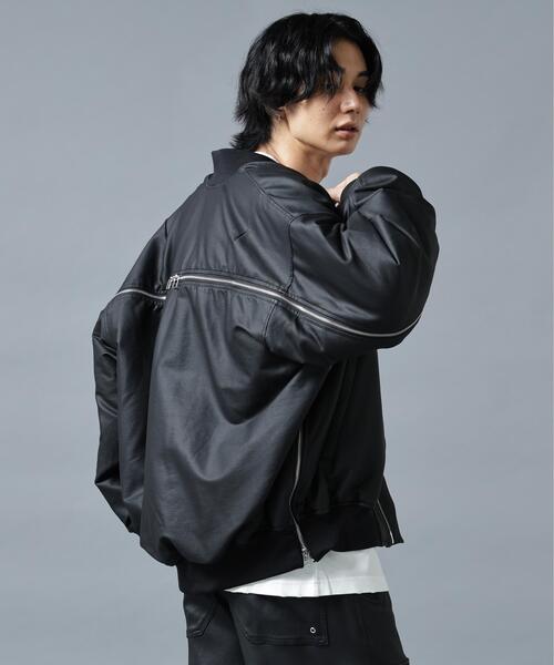 DANKE SCHON(ダンケシェーン)の「DankeSchon/ダンケシェーン/PU COATING ZIP MA-1(MA-1・メンズ・ブラック・M/L)」の3枚目の写真