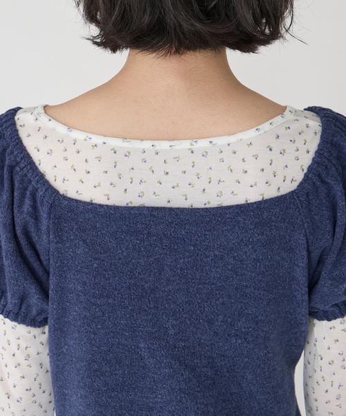 Unblend(アンブレンド)の「【Unblend】アソート柄 シアーロンT&ヘンリーネック パフスリーブトップス<セットアイテム>(Tシャツ/カットソー・レディース・グレー/オフホワイト/チャコール/ネイビー・FREE)」の22枚目の写真
