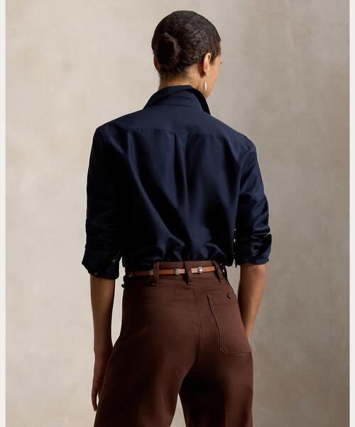POLO RALPH LAUREN（ポロ ラルフ ローレン）の「リラックス フィット コットンシルク シャツ（シャツ/ブラウス・レディース・ブルー・S/XS/XXS/L/M）」の3枚目の写真