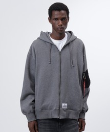 Alpha Industries | Alpha Industries/アルファ インダストリーズ/UTILITY POCKET FULL ZIP RELAXED FIT SWEATSHIRT/ユーティリティポケット フルジップ リラックスフィット スウェットシャツ(パーカー)