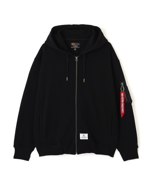 Alpha Industries(アルファインダストリーズ)の「Alpha Industries/アルファ インダストリーズ/UTILITY POCKET FULL ZIP RELAXED FIT SWEATSHIRT/ユーティリティポケット フルジップ リラックスフィット スウェットシャツ(パーカー・メンズ・チャコールグレー/ブラック・XL/L/M/S)」の12枚目の写真