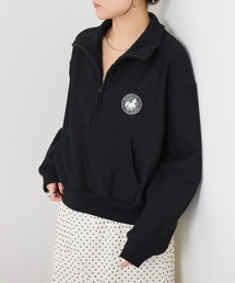 ハーフジップスウェット