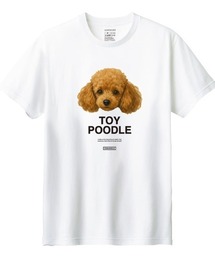Moftique(モフティック) 半袖Tシャツ トイプードル 犬 アニマル プリント 5.6オンス トップス カットソー メンズ ユニセックス