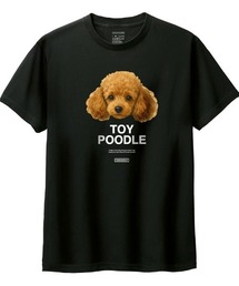 Moftique(モフティック) 半袖Tシャツ トイプードル 犬 アニマル プリント 5.6オンス トップス カットソー メンズ ユニセックス