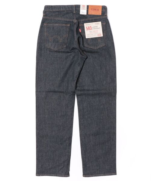 EDWIN(エドウィン)の「503 ルーズストレートデニムパンツ SMART STANDARD LOOSE STRAIGHT(デニムパンツ・メンズ・ブルー系その他2/インディゴブルー/ダークインディゴブルー・30/33/34/32/36/31)」の4枚目の写真