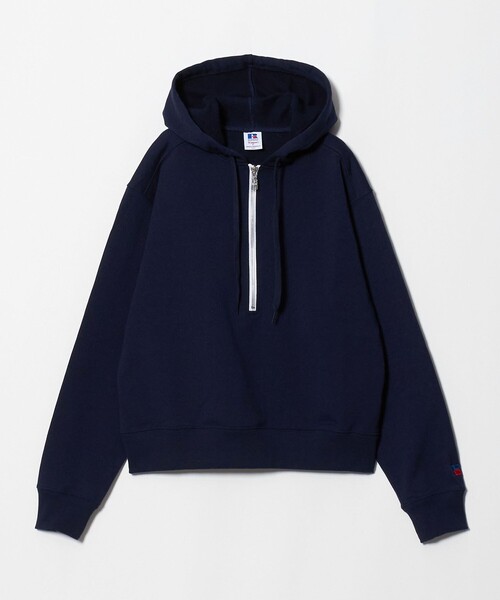 Russell Athletic(ラッセルアスレティック)の「【別注】<RUSSELL ATHLETIC>ハーフジップ スウェット プルオーバー(スウェット・レディース・コバルトブルー/ネイビー/グレー系/オレンジ・FREE)」の3枚目の写真