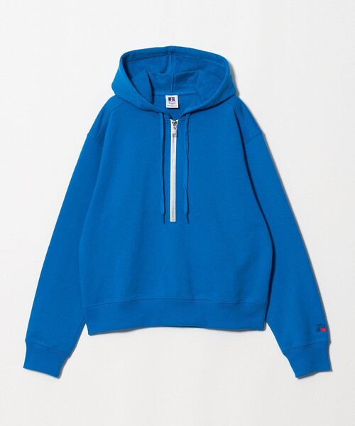 Russell Athletic(ラッセルアスレティック)の「【別注】<RUSSELL ATHLETIC>ハーフジップ スウェット プルオーバー(スウェット・レディース・コバルトブルー/ネイビー/グレー系/オレンジ・FREE)」の4枚目の写真