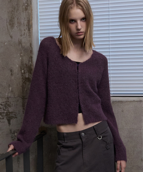 RENSE(レンセ)の「V Hook Cardigan Purple(カーディガン/ボレロ・レディース・その他・OS)」の2枚目の写真