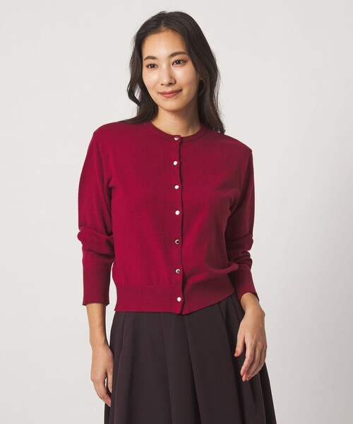 A DAY IN THE LIFE UNITED ARROWS(アデイインザライフユナイテッドアローズ)の「2WAY クルーネックカーディガン ‐ウォッシャブル‐<A DAY IN THE LIFE>(ニット/セーター・レディース・ネイビー/ベージュ/レッド/ダークグレー・FREE)」の1枚目の写真