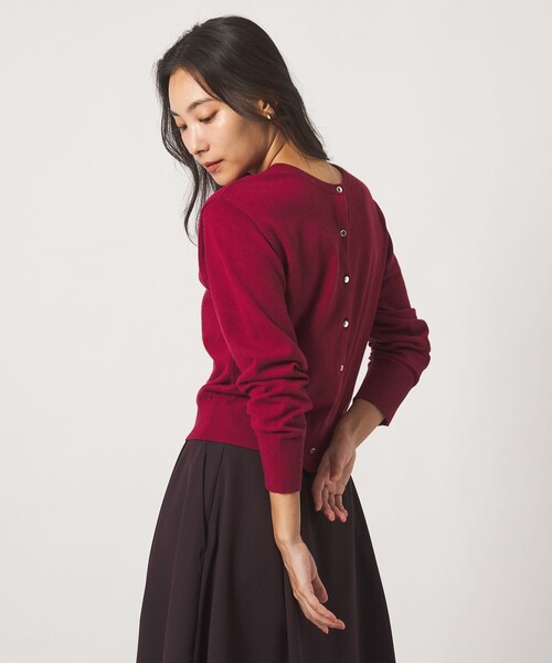 A DAY IN THE LIFE UNITED ARROWS(アデイインザライフユナイテッドアローズ)の「2WAY クルーネックカーディガン ‐ウォッシャブル‐<A DAY IN THE LIFE>(ニット/セーター・レディース・ネイビー/ベージュ/レッド/ダークグレー・FREE)」の6枚目の写真