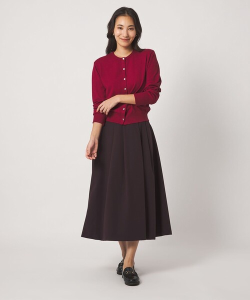 A DAY IN THE LIFE UNITED ARROWS(アデイインザライフユナイテッドアローズ)の「2WAY クルーネックカーディガン ‐ウォッシャブル‐<A DAY IN THE LIFE>(ニット/セーター・レディース・ネイビー/ベージュ/レッド/ダークグレー・FREE)」の7枚目の写真