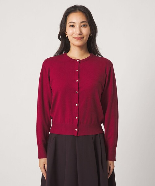 A DAY IN THE LIFE UNITED ARROWS(アデイインザライフユナイテッドアローズ)の「2WAY クルーネックカーディガン ‐ウォッシャブル‐<A DAY IN THE LIFE>(ニット/セーター・レディース・ネイビー/ベージュ/レッド/ダークグレー・FREE)」の8枚目の写真