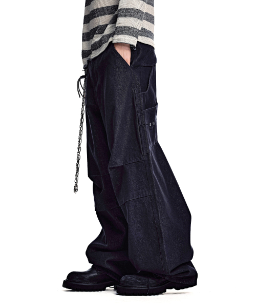 SECONDMONO（セカンドモノローグ）の「コットンボルトワークパンツ [インディゴ]_SEPT081INDIGO（その他パンツ・レディース・その他・28/30/32/34/26）」の2枚目の写真