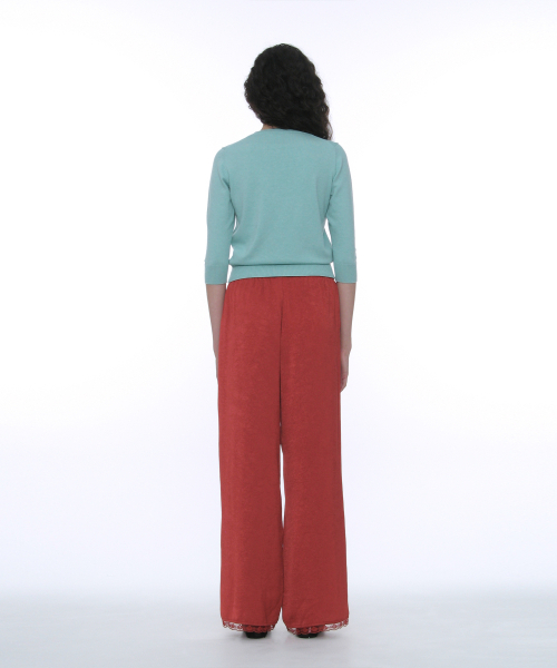 PARTIMENTO WOMEN(パルティメントウィメン)の「PWC レーストリムサテンパンツ_クリムゾン(その他パンツ・レディース・その他・SMALL/MEDIUM/LARGE)」の4枚目の写真