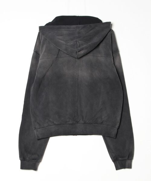 LAST NEST(ラストネスト)の「LAST NEST/ラストネスト/Saefty Pin Washed Zip Hoodie(パーカー・メンズ・ブラック・L/M)」の2枚目の写真