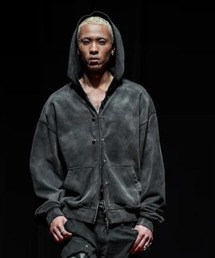 LAST NEST（ラストネスト）の「LAST NEST/ラストネスト/Saefty Pin Washed Zip Hoodie（パーカー）」