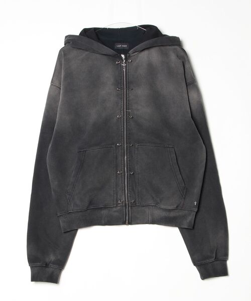 LAST NEST(ラストネスト)の「LAST NEST/ラストネスト/Saefty Pin Washed Zip Hoodie(パーカー・メンズ・ブラック・L/M)」の5枚目の写真