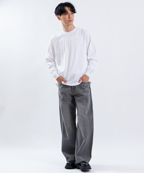 SHISKY（シスキー）の「ワイドフレアデニムパンツ（デニムパンツ・メンズ・ブラック系/ブルー/ブラック/サックスブルー・SMALL/MEDIUM/LARGE/X-LARGE）」の19枚目の写真