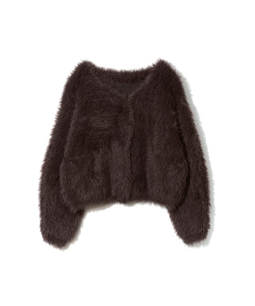 NOTREemor(ノートルエモア)の「short femme cardigan(カーディガン/ボレロ・レディース・ピンク/チャコールグレー・FREE)」の12枚目の写真