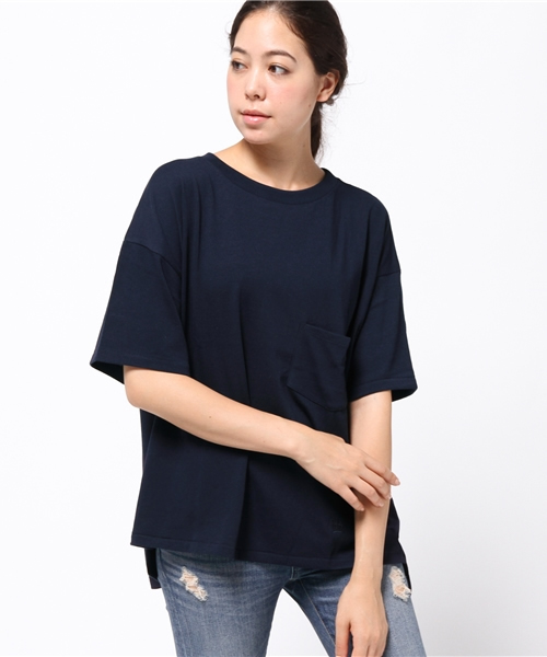 RODEO CROWNS WIDE BOWL（ロデオクラウンズワイドボウル）の「ビッグ ボックス Tシャツ（Tシャツ/カットソー・レディース・ネイビー/ホワイト/ホワイト系その他/トップグレー・FREE）」の8枚目の写真