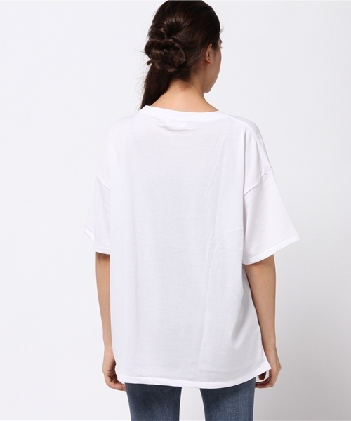 RODEO CROWNS WIDE BOWL（ロデオクラウンズワイドボウル）の「ビッグ ボックス Tシャツ（Tシャツ/カットソー・レディース・ネイビー/ホワイト/ホワイト系その他/トップグレー・FREE）」の17枚目の写真