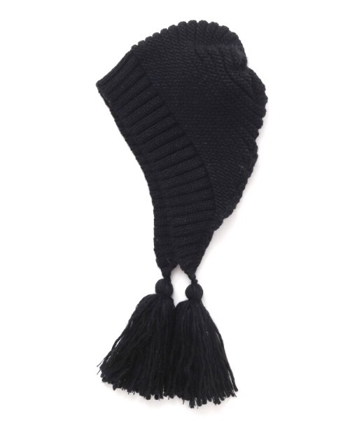 チャイハネ（チャイハネ）の「【チャイハネ】バブーシュカ風耳付きニットキャップ（ニットキャップ/ビーニー・レディース・ブラック/グレー/オフホワイト/ブルー/ホワイト/レッド/ブラウン/ブラック×ブラック/ホワイト系その他/ターコイズブルー/マスタード/オレンジ/カーキ・FREE）」の6枚目の写真