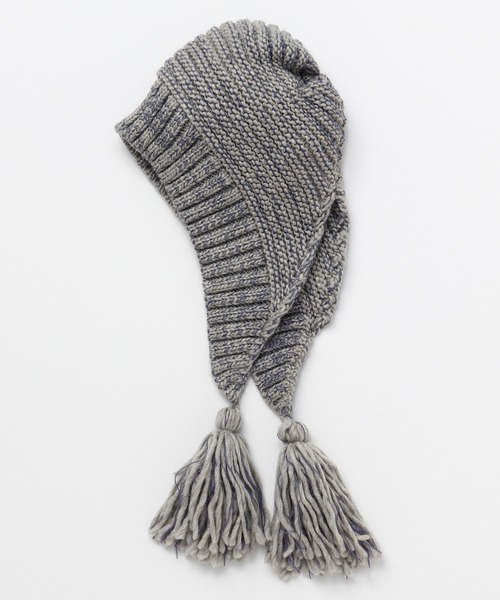 チャイハネ（チャイハネ）の「【チャイハネ】バブーシュカ風耳付きニットキャップ（ニットキャップ/ビーニー・レディース・ブラック/グレー/オフホワイト/ブルー/ホワイト/レッド/ブラウン/ブラック×ブラック/ホワイト系その他/ターコイズブルー/マスタード/オレンジ/カーキ・FREE）」の15枚目の写真