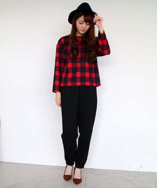 N.（N. Natural Beauty Basic）（エヌエヌナチュラルビューティーベーシック）の「ジョガーパンツ（その他パンツ・レディース・ブラック/グレー・MEDIUM）」の12枚目の写真
