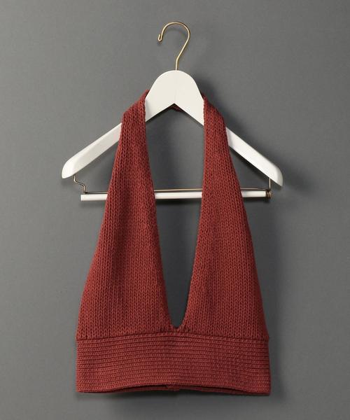 BEAUTY&YOUTH UNITED ARROWS(ビューティーアンドユースユナイテッドアローズ)の「<6(ROKU)>∴COTTON MIX HALTER BRA/ニット ◆(その他トップス・レディース・ベージュ/ブラウン・FREE)」の1枚目の写真