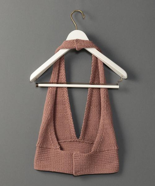 BEAUTY&YOUTH UNITED ARROWS(ビューティーアンドユースユナイテッドアローズ)の「<6(ROKU)>∴COTTON MIX HALTER BRA/ニット ◆(その他トップス・レディース・ベージュ/ブラウン・FREE)」の11枚目の写真