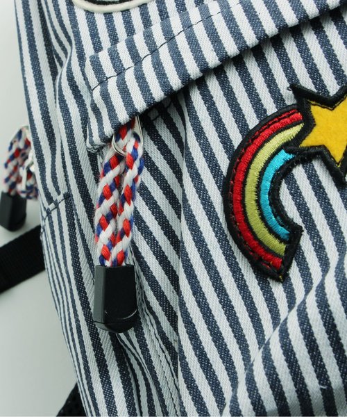 BREEZE(ブリーズ)の「ワッペン付きリュック(バックパック/リュック・キッズ・インディゴブルー/ストライプ・SMALL/MEDIUM)」の9枚目の写真