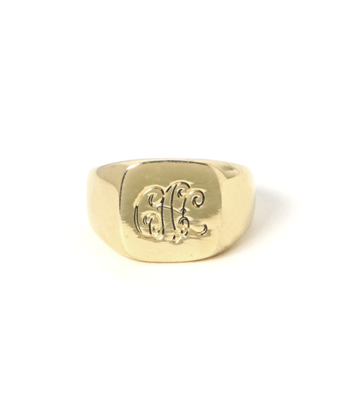 CALEE(キャリー)の「SIGNET RING<BRASS>(リング・メンズ・ゴールド・#19/#21/#17)」の1枚目の写真