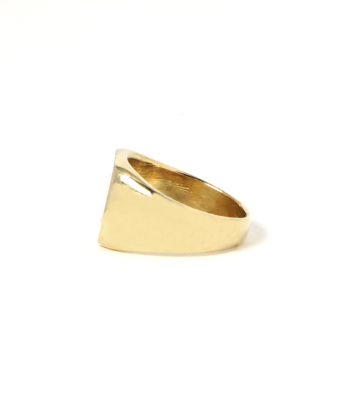 CALEE(キャリー)の「SIGNET RING<BRASS>(リング・メンズ・ゴールド・#19/#21/#17)」の2枚目の写真