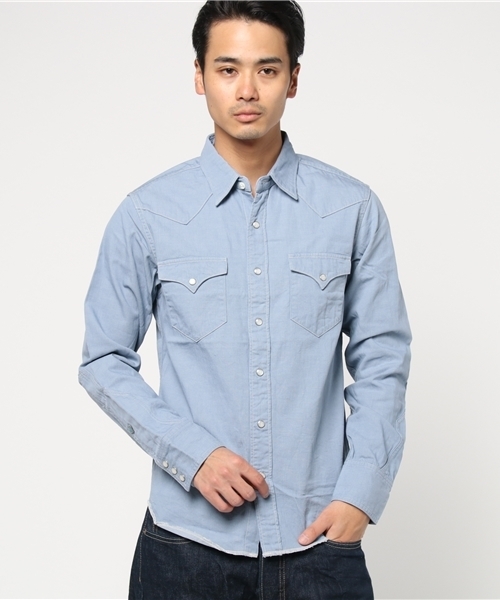 A VONTADE(アボンタージ)の「【A VONTADE】ア ボンタージ/ COWBOY SHIRTS(シャツ/ブラウス・メンズ・ナチュラル/ライトブルー/イエロー・MEDIUM/SMALL/LARGE)」の3枚目の写真