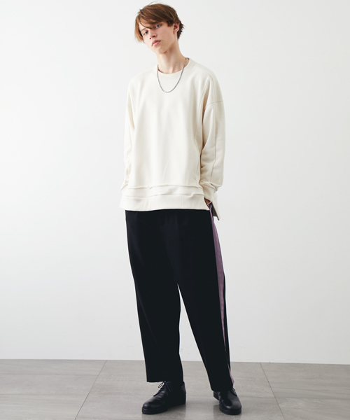 STUDIOUS（ステュディオス）の「【STUDIOUS】マルチストレッチワイドパンツ（その他パンツ・メンズ・ホワイト/パープル/ブラック・1/2）」の7枚目の写真