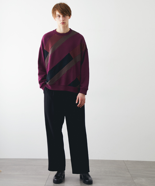 STUDIOUS（ステュディオス）の「【STUDIOUS】マルチストレッチワイドパンツ（その他パンツ・メンズ・ホワイト/パープル/ブラック・1/2）」の8枚目の写真