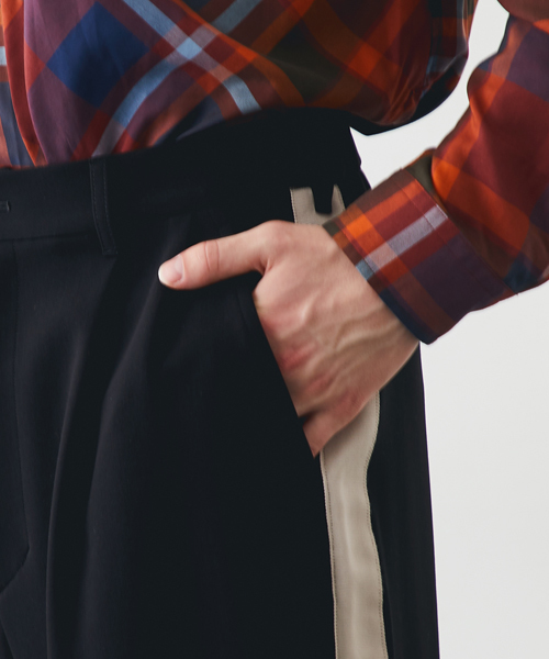 STUDIOUS（ステュディオス）の「【STUDIOUS】マルチストレッチワイドパンツ（その他パンツ・メンズ・ホワイト/パープル/ブラック・1/2）」の14枚目の写真