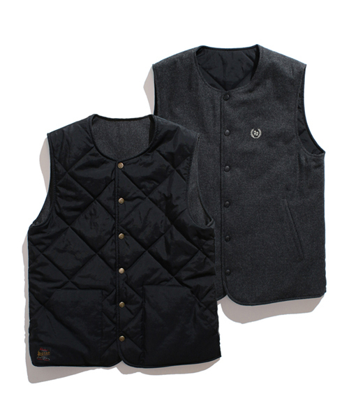 ROTAR（ローター）の「Reversible Work Vest / 中綿キルト / ウール 