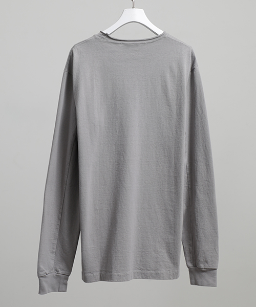 wjk black（ﾀﾞﾌﾞﾙｼﾞｪｲｹｲﾌﾞﾗｯｸ）の「【wjk black】≪STUDIOUS限定≫ヘビーウェイトVネックL/S Tee（Tシャツ/カットソー・メンズ・ホワイト/ネイビー/ピンクベージュ/グレー・1/2/3）」の14枚目の写真