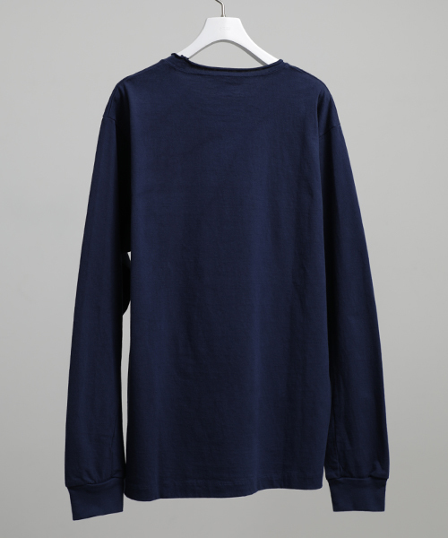 wjk black（ﾀﾞﾌﾞﾙｼﾞｪｲｹｲﾌﾞﾗｯｸ）の「【wjk black】≪STUDIOUS限定≫ヘビーウェイトVネックL/S Tee（Tシャツ/カットソー・メンズ・ホワイト/ネイビー/ピンクベージュ/グレー・1/2/3）」の8枚目の写真