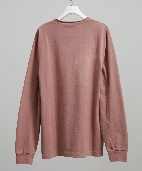 wjk black（ﾀﾞﾌﾞﾙｼﾞｪｲｹｲﾌﾞﾗｯｸ）の「【wjk black】≪STUDIOUS限定≫ヘビーウェイトVネックL/S Tee（Tシャツ/カットソー・メンズ・ホワイト/ネイビー/ピンクベージュ/グレー・1/2/3）」の5枚目の写真