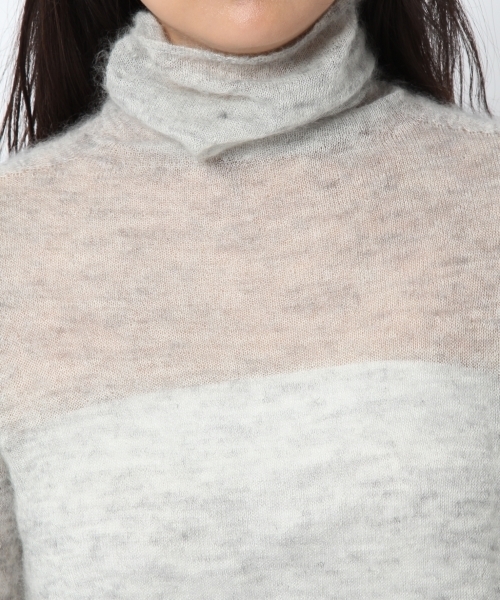 laboratory work（ラボラトリーワーク）の「【佐藤繊維】キッドモヘヤ混ハイゲージタートル【JAPAN MADE】（ニット/セーター・レディース・ブラウン/ピンク/ブルー/杢グレー・MEDIUM）」の14枚目の写真