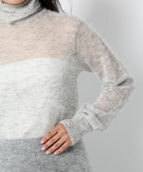 laboratory work（ラボラトリーワーク）の「【佐藤繊維】キッドモヘヤ混ハイゲージタートル【JAPAN MADE】（ニット/セーター・レディース・ブラウン/ピンク/ブルー/杢グレー・MEDIUM）」の15枚目の写真