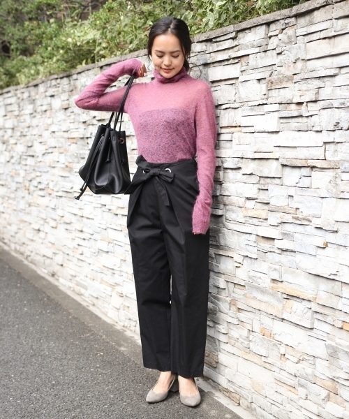 laboratory work（ラボラトリーワーク）の「【佐藤繊維】キッドモヘヤ混ハイゲージタートル【JAPAN MADE】（ニット/セーター・レディース・ブラウン/ピンク/ブルー/杢グレー・MEDIUM）」の5枚目の写真