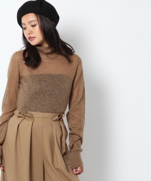 laboratory work（ラボラトリーワーク）の「【佐藤繊維】キッドモヘヤ混ハイゲージタートル【JAPAN MADE】（ニット/セーター・レディース・ブラウン/ピンク/ブルー/杢グレー・MEDIUM）」の22枚目の写真