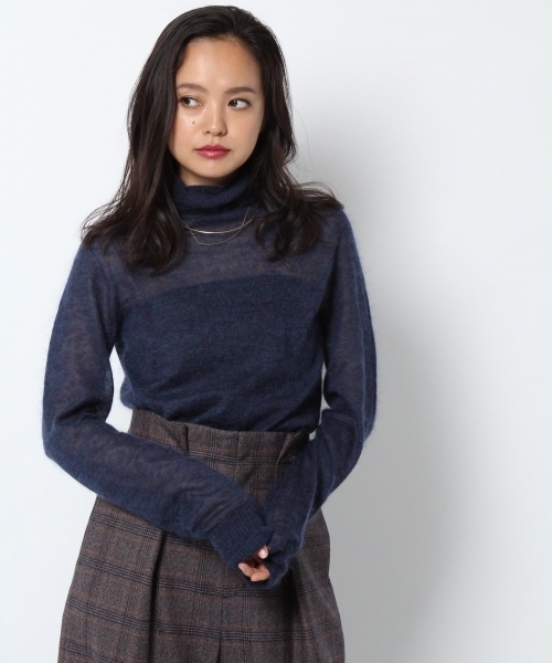 laboratory work（ラボラトリーワーク）の「【佐藤繊維】キッドモヘヤ混ハイゲージタートル【JAPAN MADE】（ニット/セーター・レディース・ブラウン/ピンク/ブルー/杢グレー・MEDIUM）」の21枚目の写真