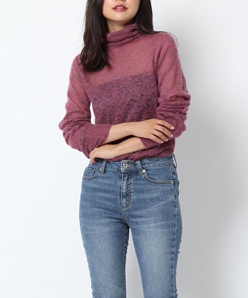 laboratory work（ラボラトリーワーク）の「【佐藤繊維】キッドモヘヤ混ハイゲージタートル【JAPAN MADE】（ニット/セーター・レディース・ブラウン/ピンク/ブルー/杢グレー・MEDIUM）」の19枚目の写真