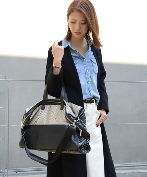 PAPILLONNER（パピヨネ）の「ウールカルゼガウンコート（その他アウター・レディース・ブラック/グレー・MEDIUM）」の18枚目の写真